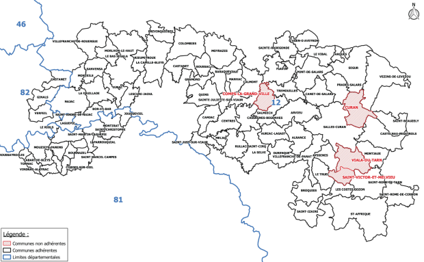 Territoire d'exploitation du SME Lévézou-Ségala